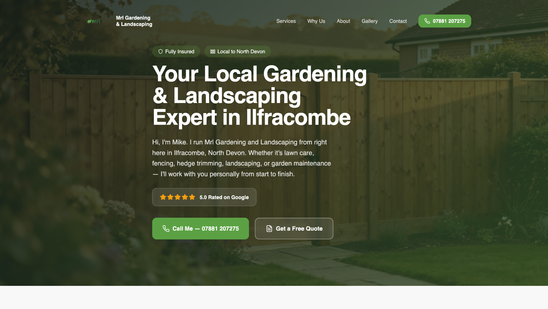 MRL Gardening & Landscaping homepage
